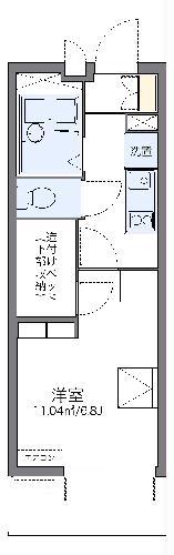 レオパレスハーバーサイドE棟(1K/4階)の間取り写真
