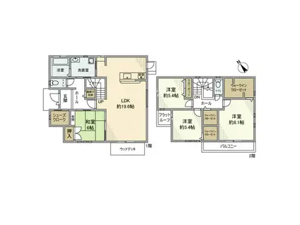 近鉄名古屋線 白子駅 徒歩23分 2階建 築9年(4LDK)の間取り写真