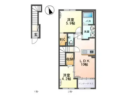 SWMP OTTO (2LDK/2階)の間取り写真