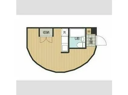 プロバンス(ワンルーム/2階)の間取り写真