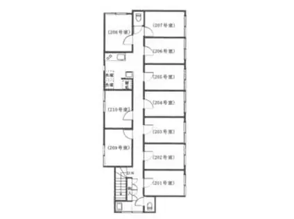 アルビオンシティ仙川(ワンルーム/2階)の間取り写真