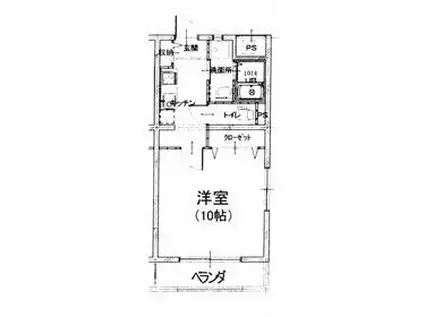 ジュン オアシス(1K/1階)の間取り写真
