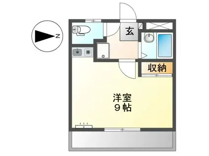 URBAN(ワンルーム/2階)の間取り写真