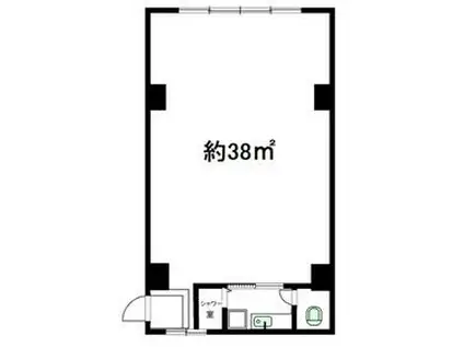 富士ユートービル(ワンルーム/2階)の間取り写真