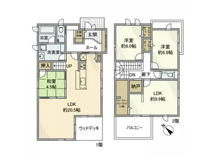 愛知環状鉄道 瀬戸口駅 徒歩10分 2階建 築9年(4LDK)の間取り写真