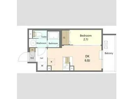 ES-GRANDE大森(1DK/1階)の間取り写真