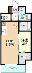 IRMS Ⅲ(1LDK/1階)の間取り写真