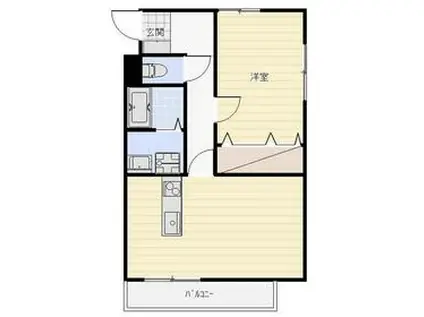 アモリールⅡ(1LDK/3階)の間取り写真