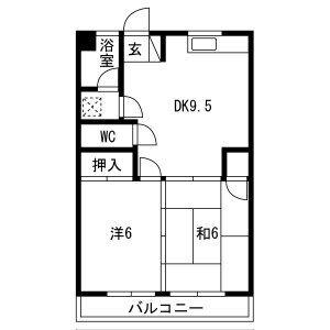 GMH797中(2DK/3階)の間取り写真