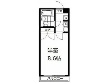 ヒルトップ保土ヶ谷(ワンルーム/2階)の間取り写真