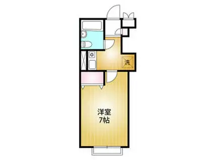 グリーンコーポ(ワンルーム/1階)の間取り写真