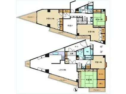 A-3195-301(5LDK/3階)の間取り写真