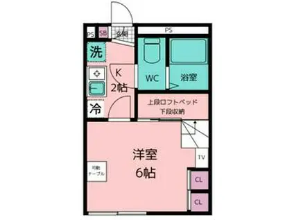 CONDOLEEZA(1K/1階)の間取り写真