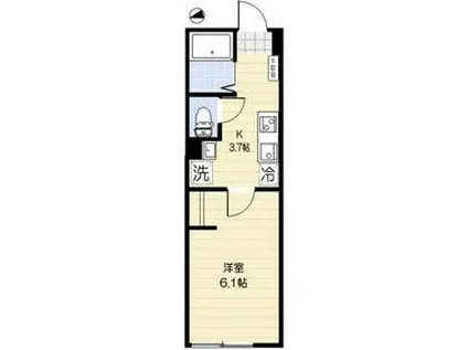 BLANC TERRACE MATSUDOブランテラス松(1K/3階)の間取り写真