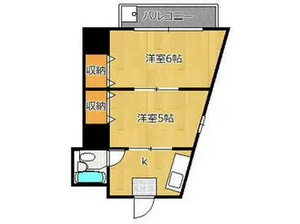 アサカマンション(2K/2階)の間取り写真