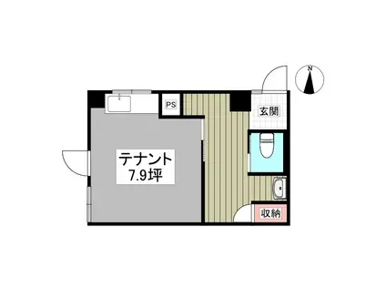 只見ハイツ(ワンルーム/1階)の間取り写真