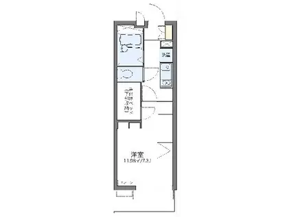 レオパレス吉原(1K/3階)の間取り写真