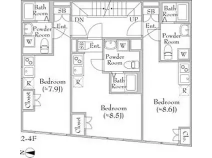 RAMII上池台(ワンルーム/3階)の間取り写真