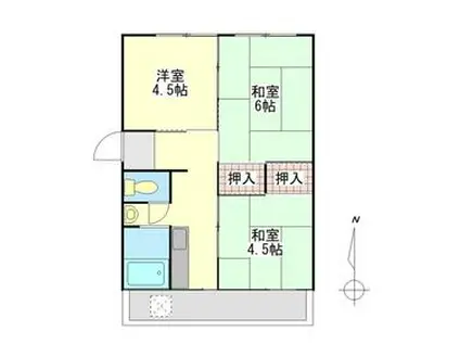 豊永マンション(3K/1階)の間取り写真
