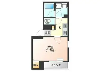 プレヴィール(1K/1階)の間取り写真