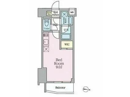 HYS MINOWA Ⅱ(ワンルーム/4階)の間取り写真