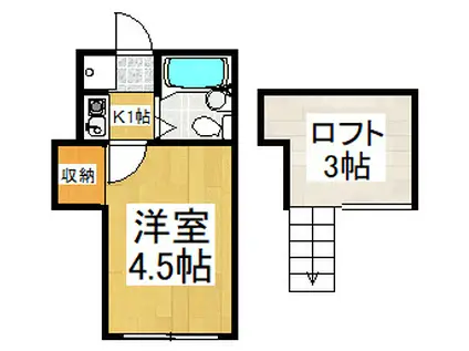 ルネコート(1K/1階)の間取り写真