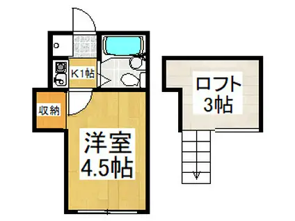 ルネコート(1K/1階)の間取り写真