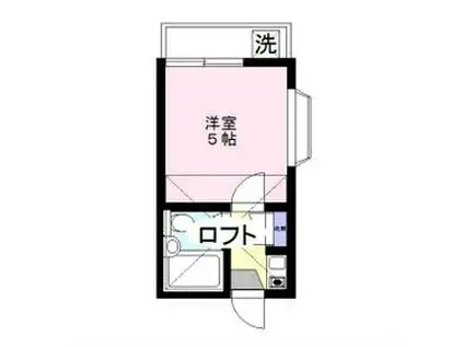 エクセレント横浜(1K/2階)の間取り写真