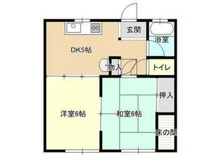 三浦ハイツ(2DK/2階)の間取り写真