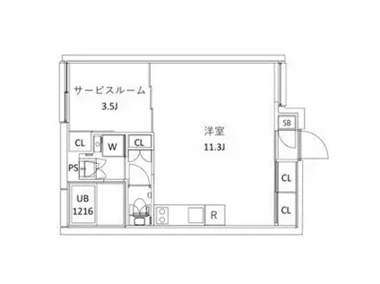 CITY WALK新江古田DUE(ワンルーム/4階)の間取り写真