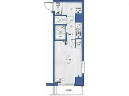 エスコート代田橋(1K/6階)の間取り写真