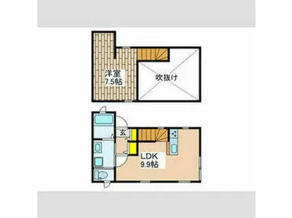 フローレットⅠ(1LDK)の間取り写真