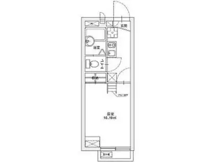 NATURA FUNABORI(1K/2階)の間取り写真