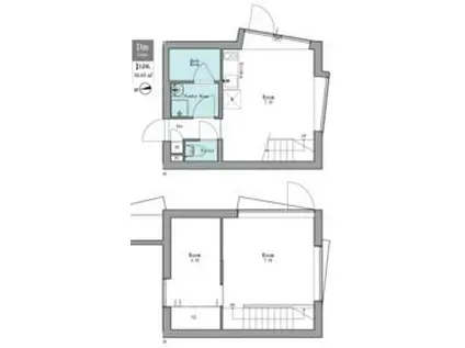 LEGALAND芝公園(1LDK/4階)の間取り写真