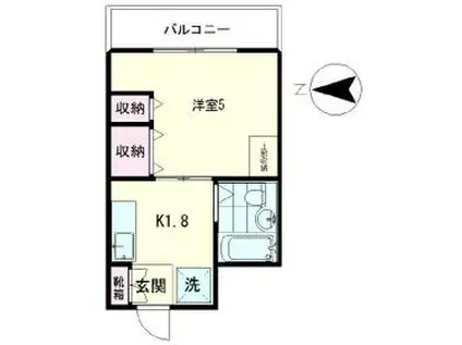 ピア新高円寺(1K/3階)の間取り写真