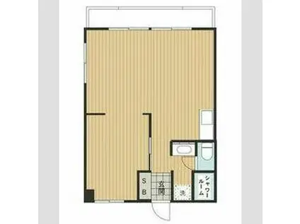 マンション市兵衛(ワンルーム/1階)の間取り写真