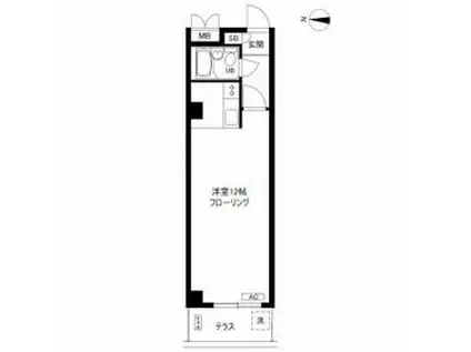 東和コーポ(ワンルーム/1階)の間取り写真