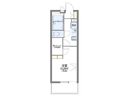 レオパレスあん(1K/3階)の間取り写真