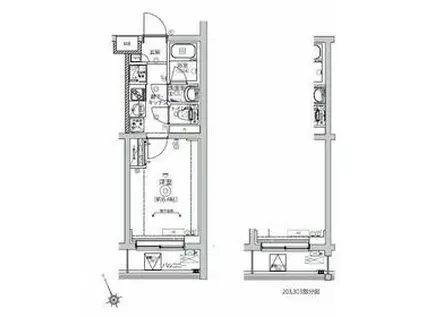 ベルシード横濱南太田Ⅱ(1K/2階)の間取り写真
