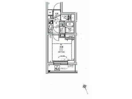 ベルシード横濱南太田Ⅱ(1K/4階)の間取り写真
