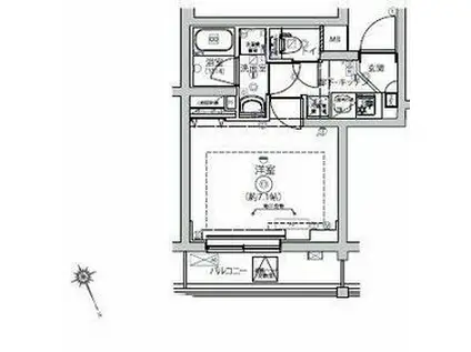 ベルシード横濱南太田Ⅱ(1K/3階)の間取り写真