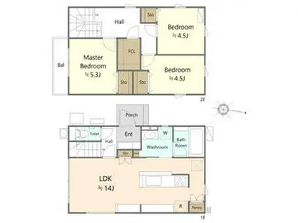 湘南モノレール 湘南町屋駅 徒歩11分 2階建 築2年(3LDK)の間取り写真