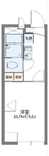 レオパレスロードサイド結城(1K/2階)の間取り写真