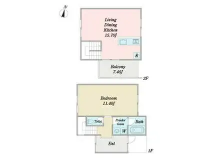 山口台SKY GARDEN(1LDK)の間取り写真