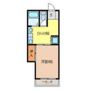 ラフォーレ岐阜(1DK/3階)の間取り写真