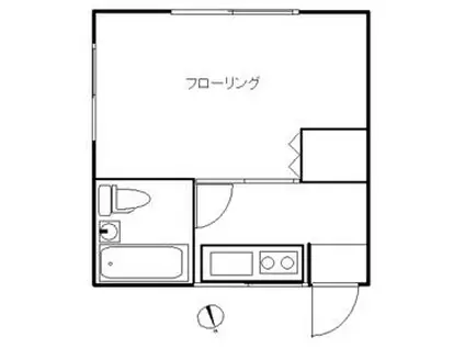 ときわアパートメント(1K/2階)の間取り写真