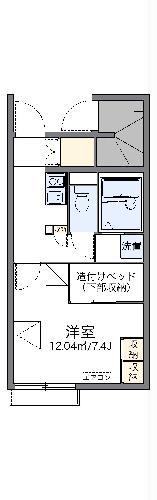 レオパレスコスモエステートA(1K/1階)の間取り写真