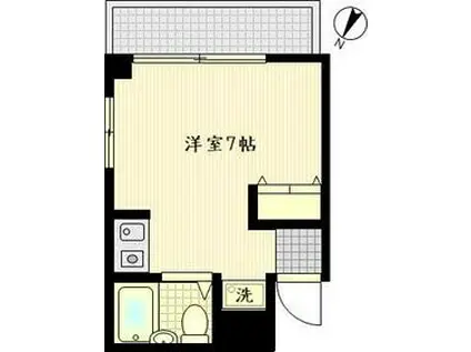 昭和ロード浜町(ワンルーム/3階)の間取り写真