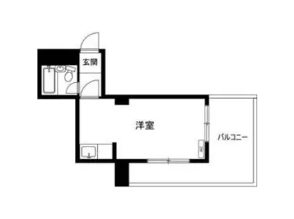 エステート小柳(ワンルーム/5階)の間取り写真