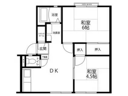 サンライフ栄B(2DK/1階)の間取り写真
